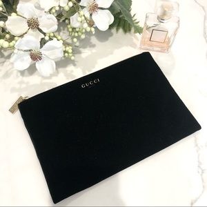 Gucci Beauty Black Velvet Cosmetics Bag